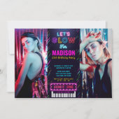 Disco party Ticket Pass 25th Birthday Kaart (Voorkant)