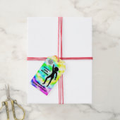 Disco Party Tie Dye Adult Groovy Birthday Party Cadeaulabel (Met Touw)