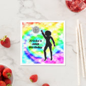 Disco Party Tie Dye Adult Retro Birthday Servet (Insitu)
