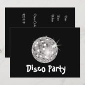 Disco Party uitnodiging (Voorkant / Achterkant)