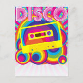 Disco Party Uitnodiging Briefkaart (Voorkant)