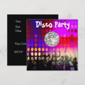 Disco Party-uitnodiging Kaart (Voorkant / Achterkant)