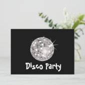 Disco Party-uitnodiging Kaart (Staand voorkant)