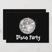 Disco Party-uitnodiging Kaart (Voorkant / Achterkant)