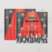 Disco Party-uitnodiging uit 1970 Kaart (Voorkant / Achterkant)