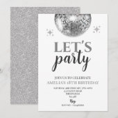 Disco Party verjaardagsuitnodiging Kaart (Voorkant / Achterkant)