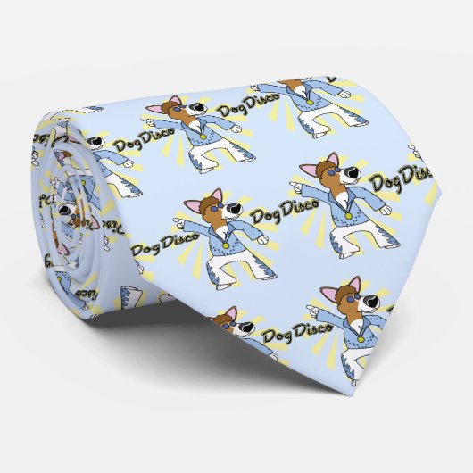 Disco Pembroke Welsh Corgi Stropdas (Opgerold)