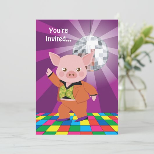 Disco Pig Kaart (Staand voorkant)