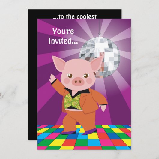 Disco Pig Kaart (Voorkant / Achterkant)