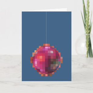 Disco Pixel Xmas Feestdagen Kaart