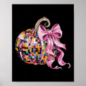 Disco Pompoen Coquette Bow Esthetische Herfst Beda Poster (Voorkant)