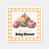 Disco Pompoenveld Baby Shower Servet (Voorkant)