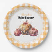 Disco Pumpkin Patch Baby shower Papieren Bordje (Voorkant)