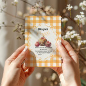 Disco Pumpkin Patch Baby shower Raffle Diapper Informatiekaartje