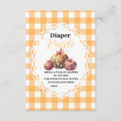 Disco Pumpkin Patch Baby shower Raffle Diapper Informatiekaartje (Voorkant)