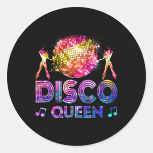 Disco Queen - 70's Disco Thed  S70 Ronde Sticker