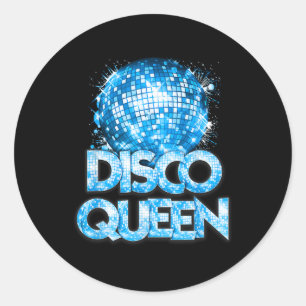 Disco Queen - 70's Disco Thed  S70 Ronde Sticker