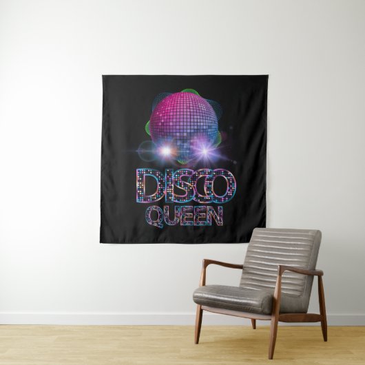 Disco Queen - 70's Disco Thed S70 Wandkleed (In situ)