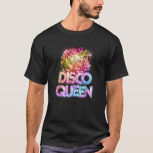 Disco Queen 70's Disco Thema Vintage Jaren Zeventi T-shirt