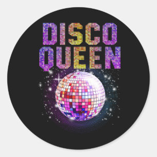 Disco Queen Art Voor Vrouwen Meisjes Funk Muziek D Ronde Sticker
