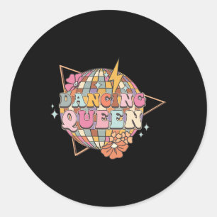 Disco Queen Dance mam Dansende Queen Dancin Ronde Sticker