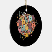 Disco Queen Dance Moeder Dancing Queen  Retro Keramisch Ornament (Rechts)