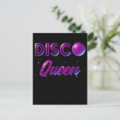 Disco Queen Dancing 70s 80s Music Love Briefkaart (Staand voorkant)