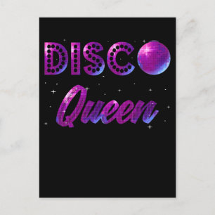 Disco Queen Dancing 70s 80s Music Love Briefkaart