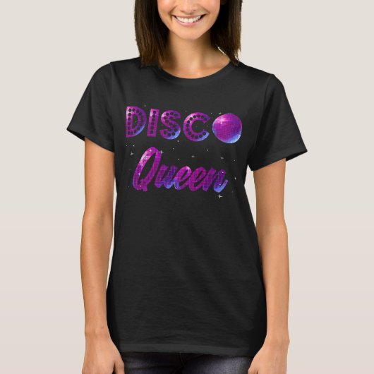 Disco Queen Dancing 70s 80s Music Love T-shirt (Voorkant)