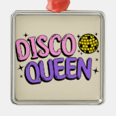 Disco queen metalen ornament (Voorkant)