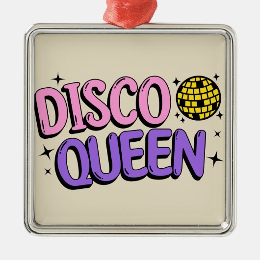 Disco queen metalen ornament (Voorkant)