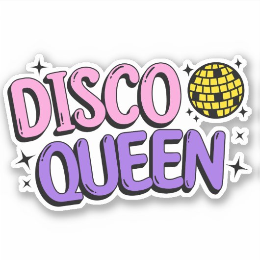 Disco queen sticker (Voorkant)