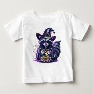 Disco Raccoon Halloween T-shirt - Vibrant Witch Ha