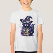 Disco Raccoon Halloween T-shirt - Vibrant Witch Ha (Voorkant)
