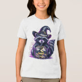 Disco Raccoon Halloween T-shirt - Vibrant Witch Ha (Voorkant)