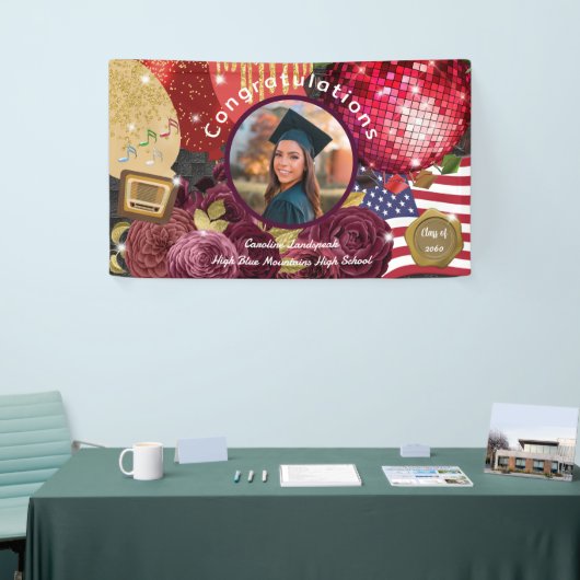 Disco Red Ball, Amerikaanse vlag Welkom Spandoek (Beurs)