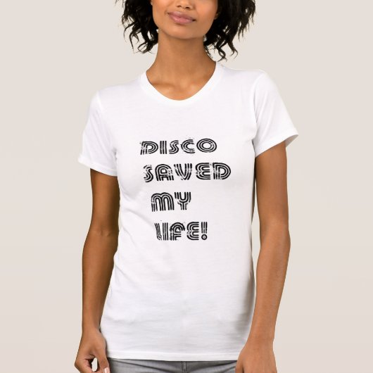 Disco redde mijn leven V-nek T-shirt (Voorkant)