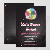 Disco Retro 70er Jaren Dansfeest Kaart (Voorkant / Achterkant)