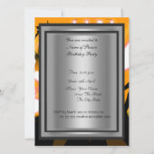 Disco Retro Birthday Party Invitation Kaart (Achterkant)