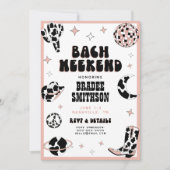 Disco Retro Cowgirl Bachelorette Rodeo Nashville Kaart (Voorkant)