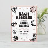 Disco Retro Cowgirl Bachelorette Rodeo Nashville Kaart (Staand voorkant)