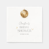 Disco Retro Feest Bruidsborrel Servet (Voorkant)