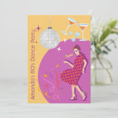Disco Retro Groove! Feest van uw dromen Kaart (Staand voorkant)