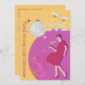 Disco Retro Groove! Feest van uw dromen Kaart (Voorkant / Achterkant)