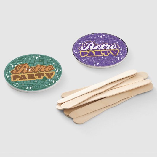 DISCO RETRO PARTY HAND FAN HANDWAAIER (Niet-gemonteerd)