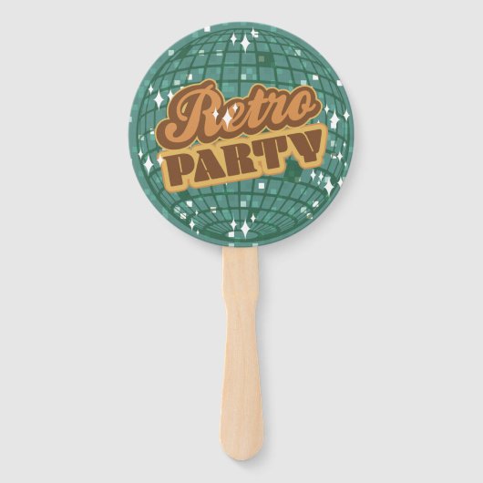 DISCO RETRO PARTY HAND FAN HANDWAAIER (Voorkant)