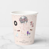 Disco Retro Roller Skaten | Bachelorette Papieren Bekers (Voorkant)