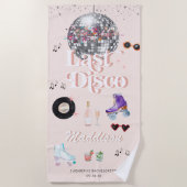 Disco Retro Roller Skaten | Bachelorette Strandlaken (Voorkant)