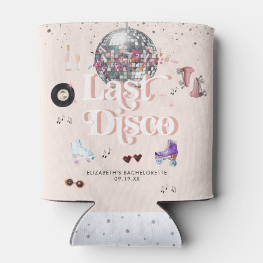 Disco Retro Roller Skating | Bachelorette Blikjeskoeler (Achterkant)