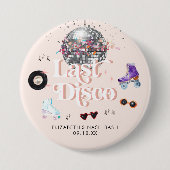 Disco Retro Roller Skating | Bachelorette Party Ronde Button 7,6 Cm (Voorkant)